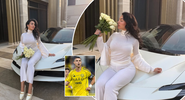 Ronaldo’s fiancée Georgina Rodríguez shows off new ₦700 MILLION Ferrari days after 32nd birthday