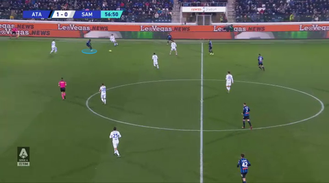 Analysis of Ademola Lookman's position in Atalanta's 3-4-2-1 formation