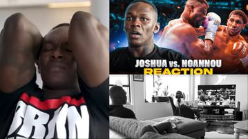 Israel Adesanya close to tears as Anthony Joshua knocks out Francis Ngannou