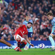 Bruno Fernandes of Manchester United, ManU is surrounded by Arsenal players Manchester United v Arsenal || Image credit: Imago