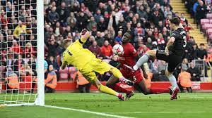 Ramsdale made a last minute miracle save against Liverpool at Anfield