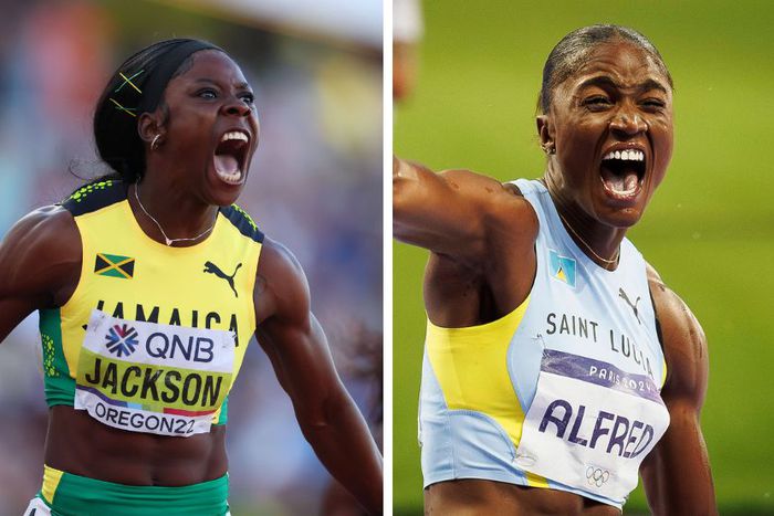 Julien Alfred and Shericka Jackson