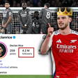 Declan Rice: Arsenal’s free-kick 'King' gains 300,000 followers 48 hours after his ferocious UCL brace vs Madrid