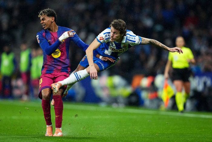 Barcelona vs Espanyol in La Liga action