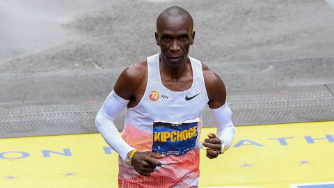 Eliud Kipchoge during Boston Marathon.