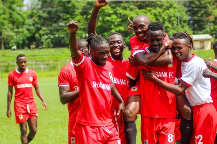 Shabana FC celebrate NSL goal.