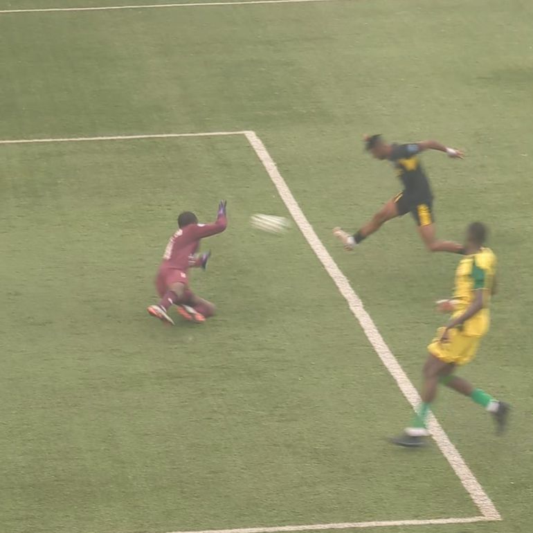 Enyimba's Chidera had the most glaring and painful miss from Ezra's chances.