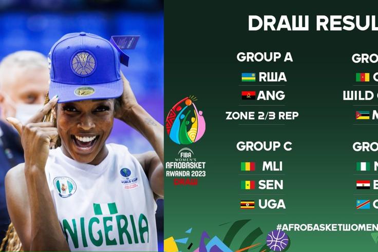 Defending champions Nigeria's D'Tigress are in Group D along with Egypt, and the DR Congo.