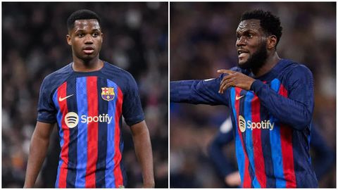 Ansu Fati and Frank Kessie