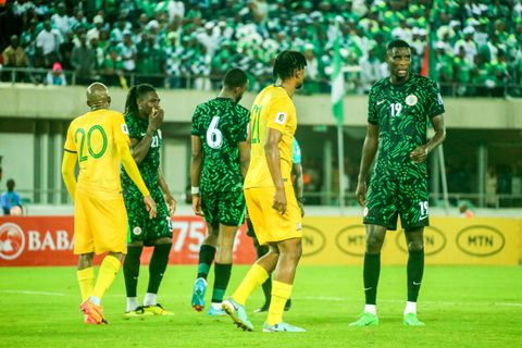 Super Eagles during the game against South Africa.