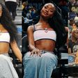Nigerian star Ayra Starr shows off style at a WNBA game featuring Atlanta Dream and Chicago Sky.