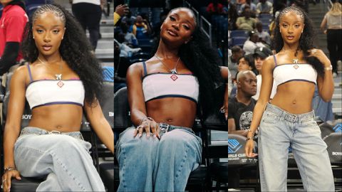 Ayra Starr: Nigerian star shows off style at WNBA game