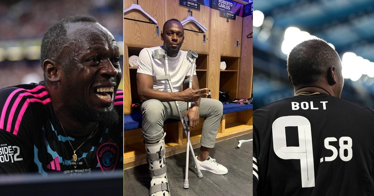 Usain Bolt suffers ruptured achilles tendon during Soccer Aid match ...