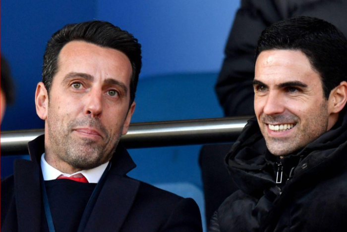 Arsenal manager Mikel Arteta and Sporting director Edu || Image credit: Imago