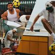 Nigerian Freak Giannis Antetokounmpo enjoys the offseason from the NBA with family, showing off football skills in Rio de Janeiro, Brazil.