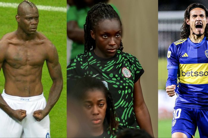 Super Falcons of Nigeria star Michelle Alozie names Mario Balotelli, Edison Cavani, and Marta as her top three players of all time.