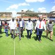 Nairobi Governor Johnson Sakaja at Dandora Stadium.