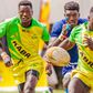 Kabras Sugar players in action during the 2023 Driftwood Sevens.