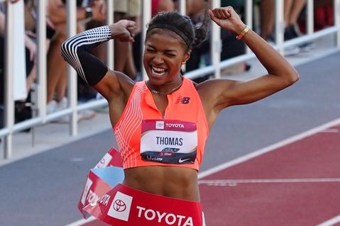 Gabrielle Thomas dethrones Shericka Jackson as 200m world leader for second consecutive US title