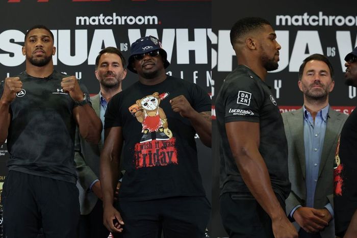 Despite their long-standing animosity, the two British heavyweights Whyte and Joshua were both composed when they finally crossed paths again in person but now after a VADA test the fight has been cancelled.