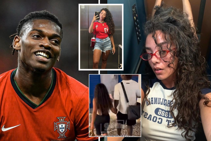 Rafael Leão and Inês Rebelo confirm dating rumours as Portugal star jets off to Santorini for baecation