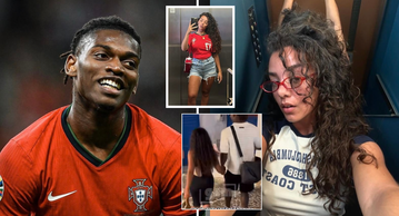 Rafael Leão and Inês Rebelo confirm dating rumours as Portugal star jets off to Santorini for baecation