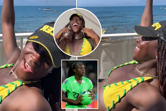 Michelle Alozie reminds fans of her sexy looks with bikini snaps as Super Falcons star enjoys summer break