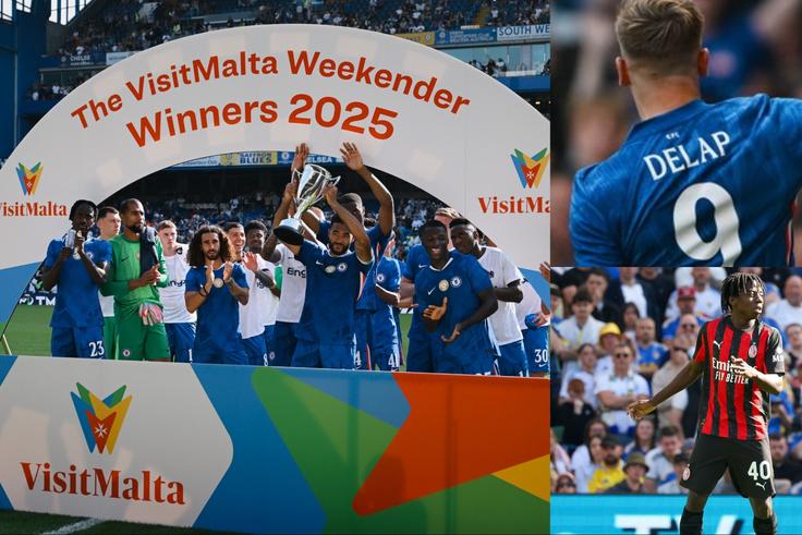 Liam Delap outshines Victor Eletu as Chelsea destroys AC Milan 4-1 in a preseason friendly.