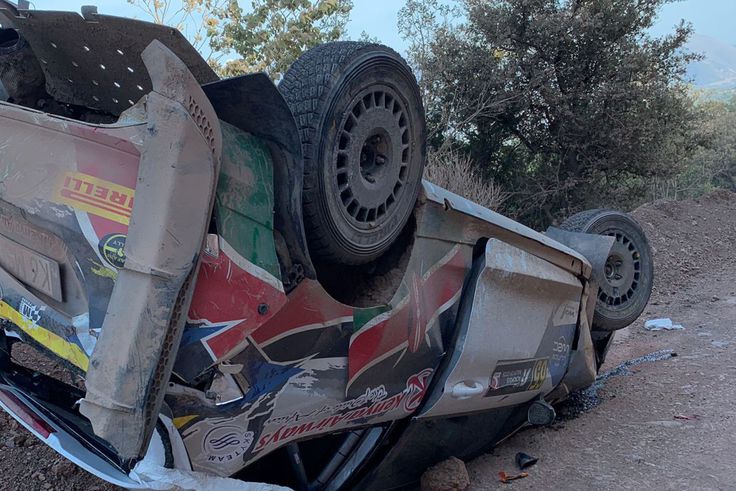 Kenyan Hamza Anwar takes dramatic tumble at WRC Acropolis Rally Greece