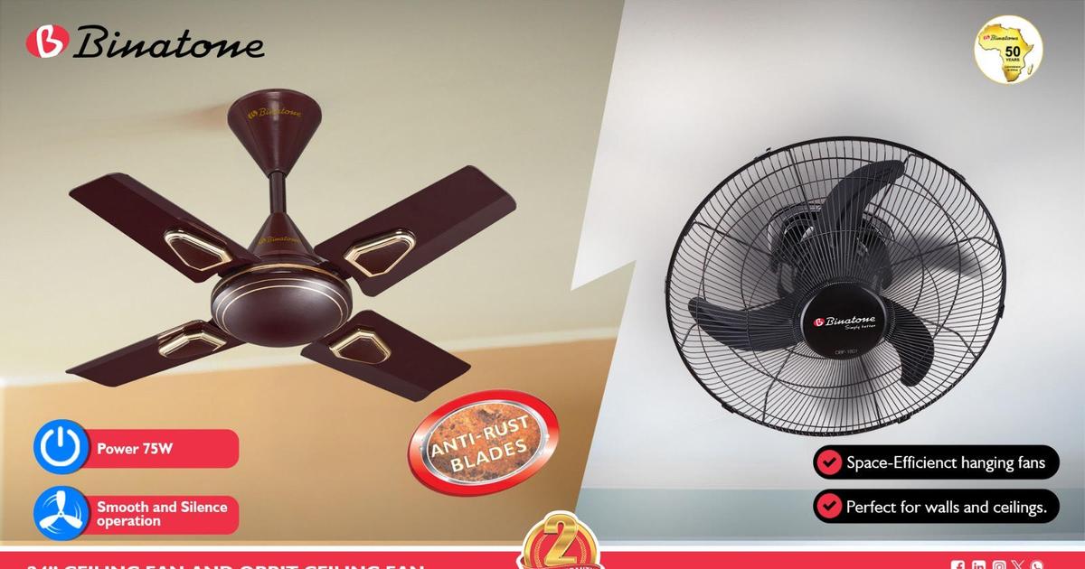 Stay Cool and Comfortable with Binatone Orbit and Ceiling Fans | Pulse ...