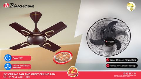 Stay Cool and Comfortable with Binatone Orbit and Ceiling Fans