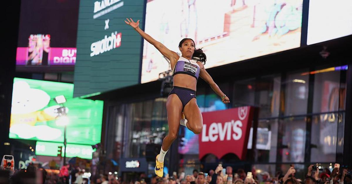Tara Davis-Woodhall Reflects on 'Surreal' Times Square Long Jump: 'This ...