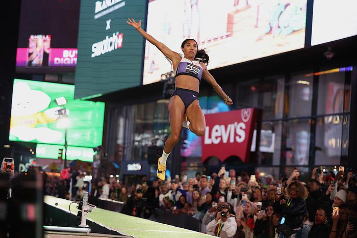 Tara Davis-Woodhall Reflects on 'Surreal' Times Square Long Jump: 'This Was a Dream Come True'