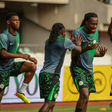 Olisa Ndah, Raphael Onyedika of Nigeria during the 2025 Africa Cup of Nations {AFCON} qualifier match between Nigeria and Benin Republic at Godwill Akpabio Stadium || Image credit: Imago