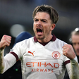 Manchester City s Jack Grealish celebrates victory after the final whistle in the Premier League match at Kenilworth Road, Luton || Image credit: Imago