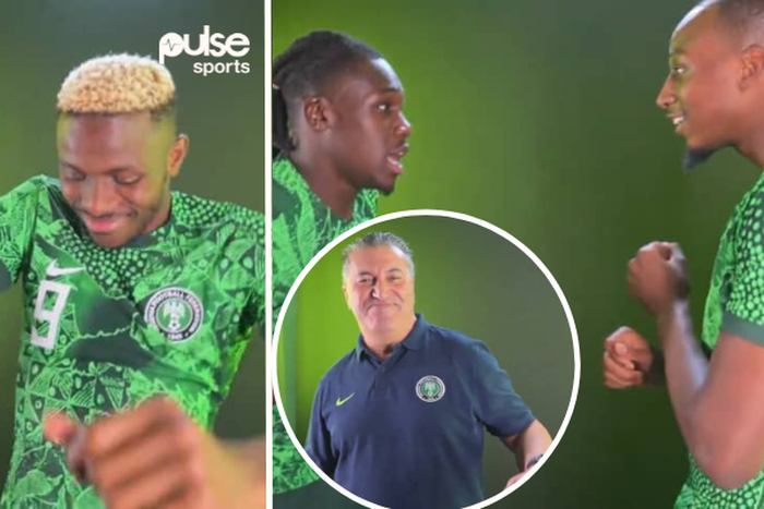 Super Eagles dance and celebrate ahead of AFCON 2023