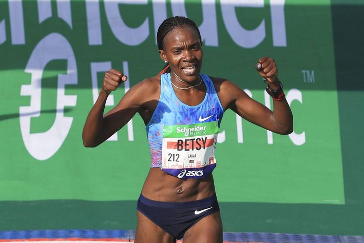 Kenyan-born marathoner Betsy Saina.
