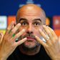 Manchester City manager Pep Guardiola at a past press conference.