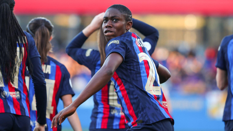 Watch Oshoala score for the 6th consecutive game as Barcelona stroll past Alaves
