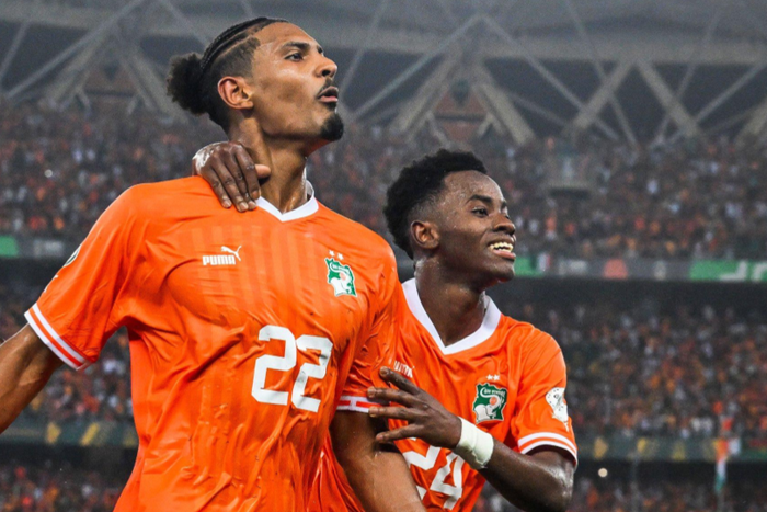 Sebastien Haller celebrating the winner against Nigeria || Image credit: Imago