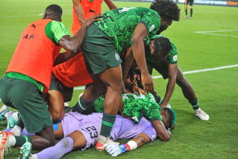 Super Eagles with goalkeeper Stanley Nwabali