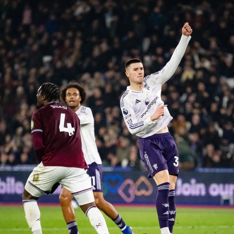 Manchester United hero Benjamin Sesko with the crucial equaliser.