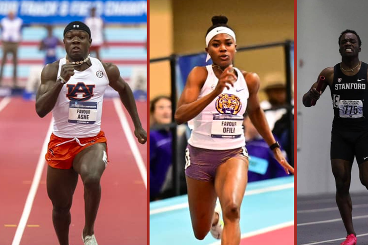 Ashe, Ofili, and Onwuzurike poised for sprint gold medals at NCAA Indoor Championships