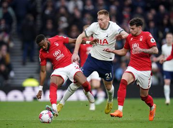 Super Eagles star Dennis denied as Ayew misses penalty in Forest’s loss to Tottenham