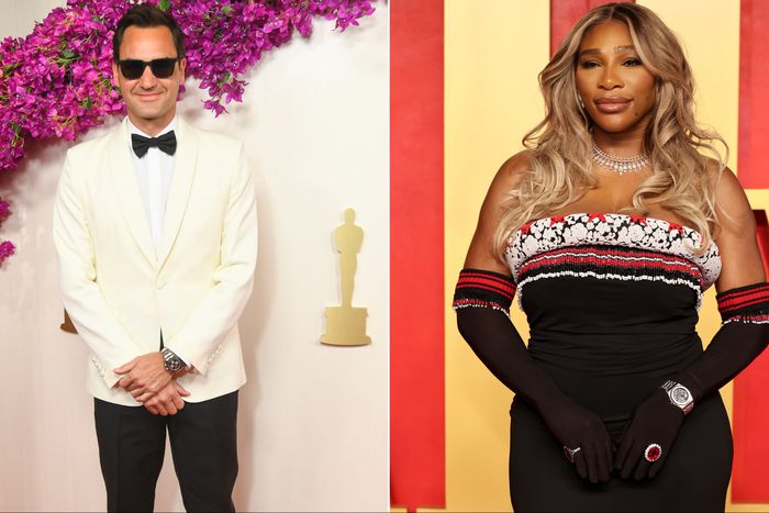 2 Legendary tennis stars Roger Federer and Serena Williams arrived at the Oscar 2024 Awards in style.