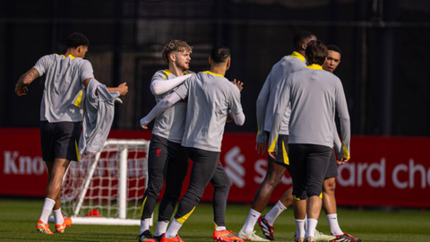 Trouble in paradise?:  Video shows Liverpool's Salah and Trent 'fighting' in training
