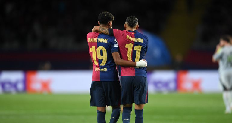 Lamine Yamal and Raphinha guided Barcelona to victory over Benfica | Ima