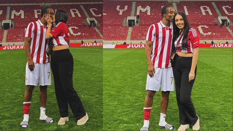 Bruno Onyemaechi and Ines Fontes: Super Eagles star showered kisses to celebrate call-up