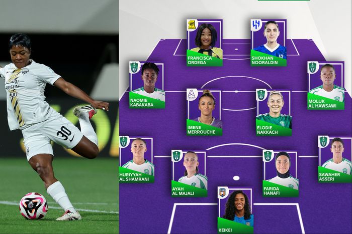 Super Falcons star Francisca Ordega makes Team of the Week in Saudi Arabia.