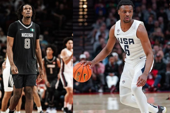 The USA were led by Bronny James and Team World were led by  Mackenzie Mgbako.